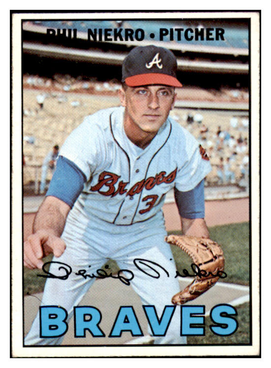 1967 Topps Baseball #456 Phil Niekro Braves EX+/EX-MT 485531