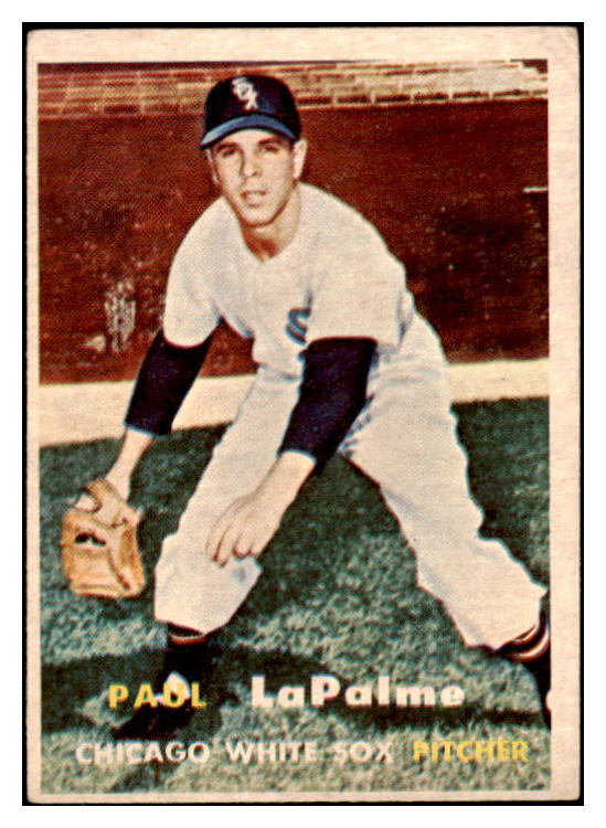 1957 Topps Baseball #344 Paul Lapalme White Sox VG 485574