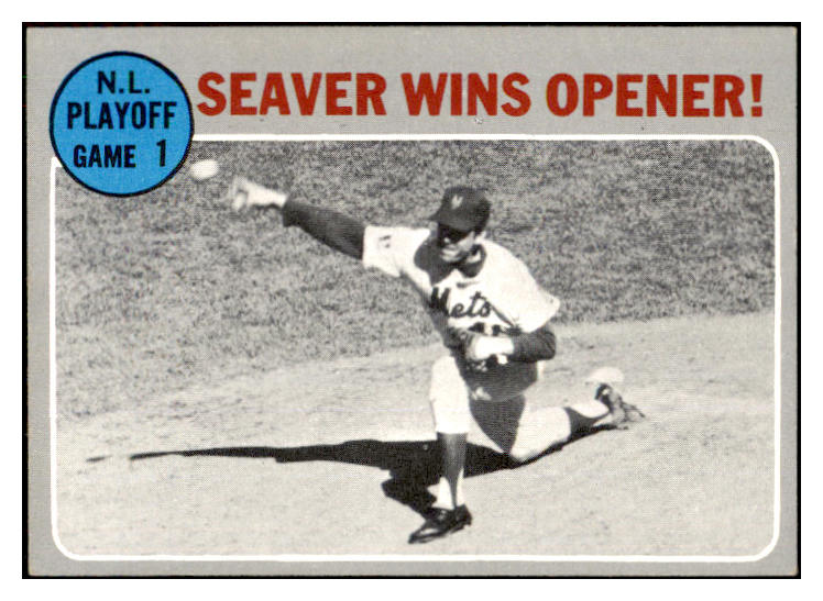 1970 Topps Baseball #195 N.L. Play Offs Game 1 Tom Seaver EX-MT 485651