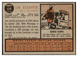 1962 Topps Baseball #579 Jim Schaffer Cardinals EX-MT 485656