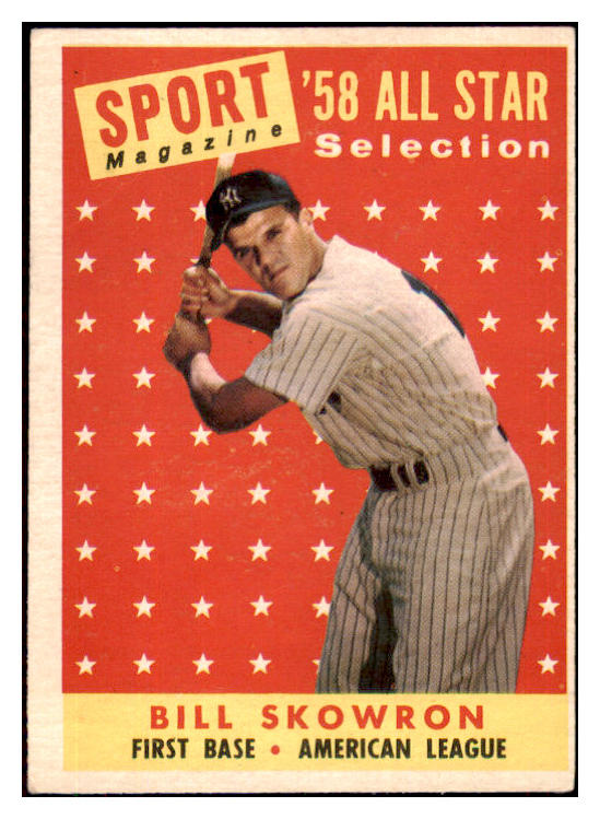 1958 Topps Baseball #477 Bill Skowron A.S. Yankees EX 485660
