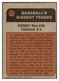 1972 Topps Baseball #753 Denny McLain TR A's VG-EX 485747