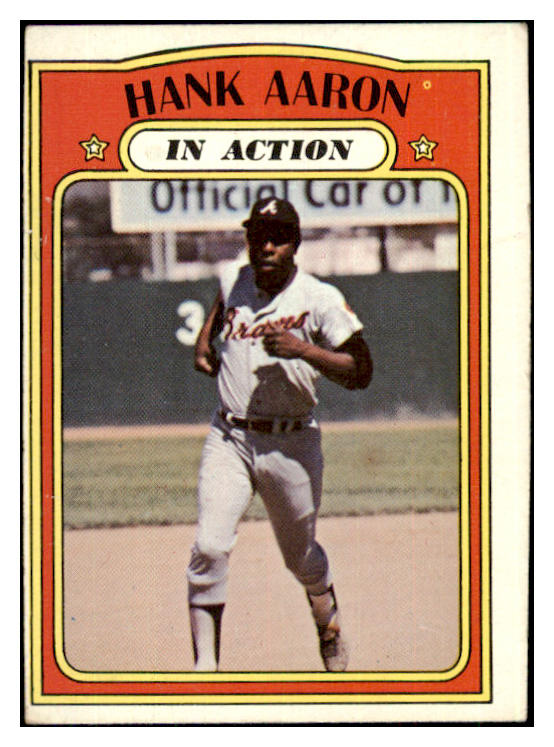 1972 Topps Baseball #300 Hank Aaron IA Braves VG-EX 485749
