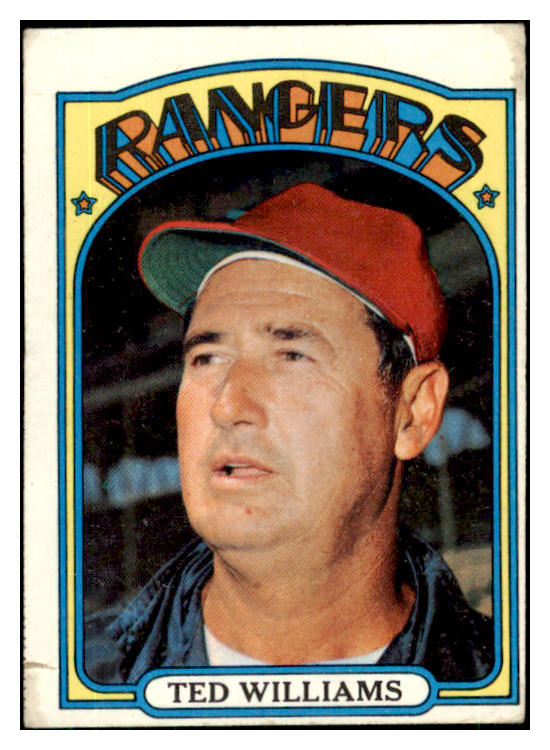 1972 Topps Baseball #510 Ted Williams Rangers VG 485771