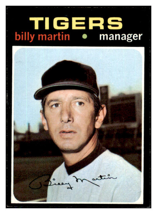 1971 Topps Baseball #208 Billy Martin Tigers EX-MT 485788