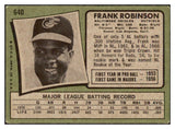 1971 Topps Baseball #640 Frank Robinson Orioles EX 485792