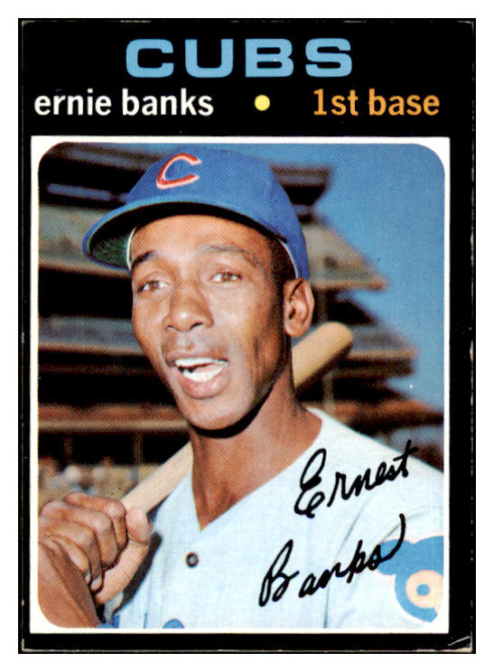 1971 Topps Baseball #525 Ernie Banks Cubs EX 485796