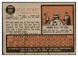 1962 Topps Baseball #562 Bill Henry Reds VG 485821