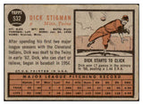 1962 Topps Baseball #532 Dick Stigman Twins VG 485835
