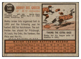 1962 Topps Baseball #548 Bobby Del Greco A's VG-EX 485841