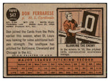 1962 Topps Baseball #547 Don Ferrarese Cardinals VG 485846