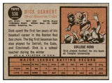 1962 Topps Baseball #536 Dick Gernert Colt .45s EX 485874