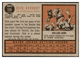 1962 Topps Baseball #536 Dick Gernert Colt .45s VG-EX 485878