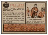 1962 Topps Baseball #528 Turk Lown White Sox VG-EX 485883