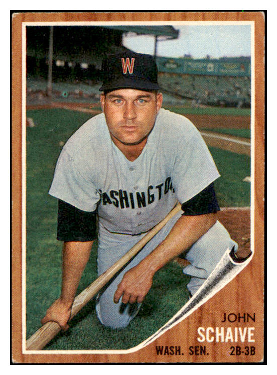 1962 Topps Baseball #529 John Schaive Senators EX 485889