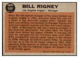 1962 Topps Baseball #549 Bill Rigney Angels NR-MT 485908