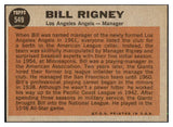 1962 Topps Baseball #549 Bill Rigney Angels EX-MT 485909