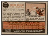 1962 Topps Baseball #551 Harry Bright Senators EX 485917