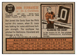 1962 Topps Baseball #547 Don Ferrarese Cardinals EX-MT 485932