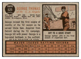 1962 Topps Baseball #525 George Thomas Angels EX 485940