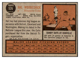 1962 Topps Baseball #526 Hal Woodeshick Colt .45s EX-MT 485962