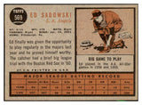 1962 Topps Baseball #569 Ed Sadowski Angels NR-MT 485967