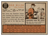 1962 Topps Baseball #543 Bob Allen Indians NR-MT 486008