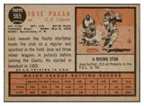 1962 Topps Baseball #565 Jose Pagan Giants EX-MT 486015