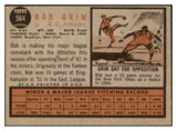 1962 Topps Baseball #564 Bob Grim A's EX 486026