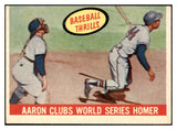 1959 Topps Baseball #467 Hank Aaron IA Braves EX 486034