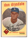 1959 Topps Baseball #387 Don Drysdale Dodgers VG-EX 486056