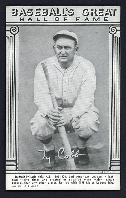 1948 Hall Of Fame Exhibits Ty Cobb A's EX 486097