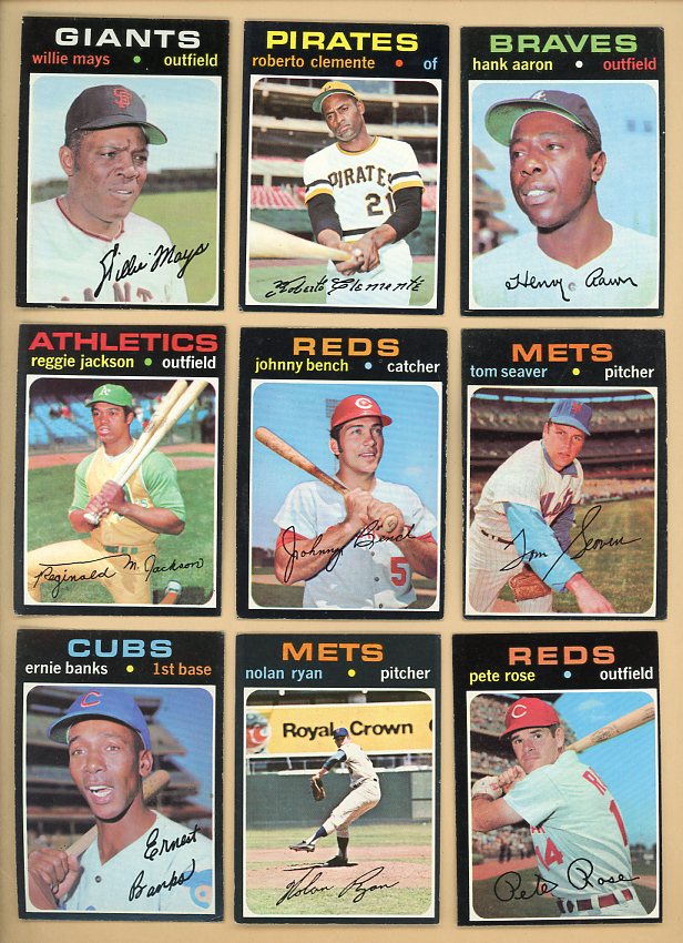 1971 Topps Baseball Set EX+/EX-MT Mays Clemente Ryan Aaron