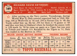 1952 Topps Baseball #149 Dick Kryhoski Browns VG-EX 486137