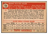 1952 Topps Baseball #156 Frank Hiller Reds VG-EX 486171