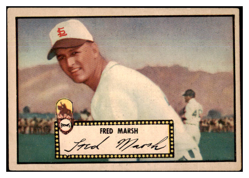 1952 Topps Baseball #008 Fred Marsh Browns VG-EX Black 486176