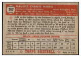 1952 Topps Baseball #207 Mickey Harris Indians VG-EX 486181