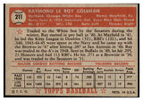 1952 Topps Baseball #211 Ray Coleman White Sox VG-EX 486182