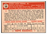 1952 Topps Baseball #160 Owen Friend Browns VG-EX 486189