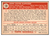 1952 Topps Baseball #148 Johnny Klippstein Cubs VG-EX 486191