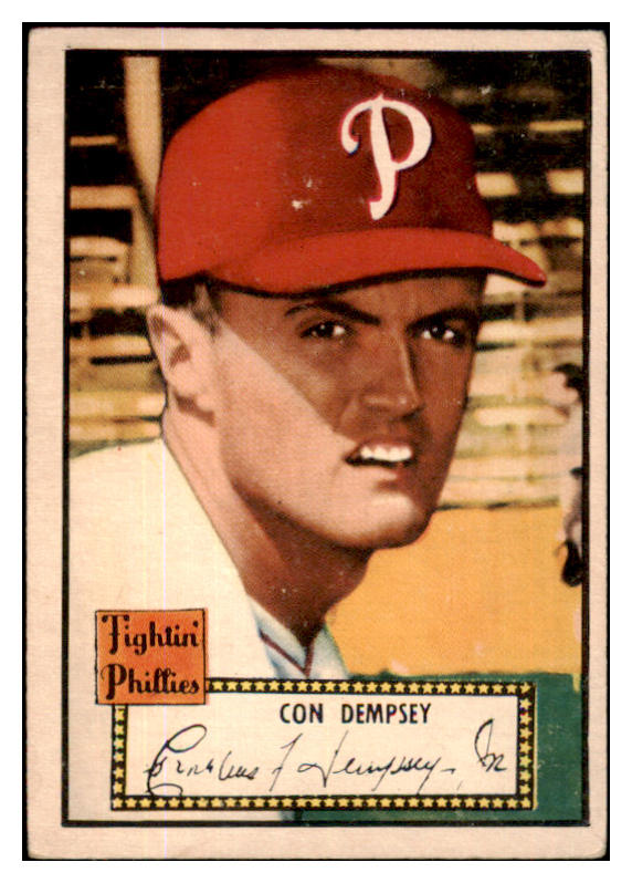 1952 Topps Baseball #044 Con Dempsey Phillies VG-EX Red 486193