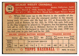 1952 Topps Baseball #162 Del Crandall Braves VG-EX 486195