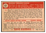 1952 Topps Baseball #165 Eddie Kazak Cardinals VG-EX 486196