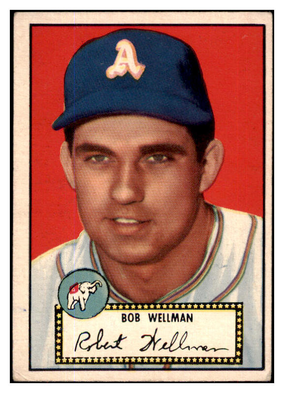 1952 Topps Baseball #041 Bob Wellman A's VG-EX Black 486215