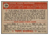 1952 Topps Baseball #238 Art Houtteman Tigers VG-EX 486227