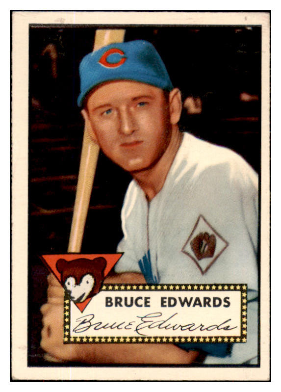 1952 Topps Baseball #224 Bruce Edwards Cubs VG-EX stain back 486228