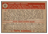 1952 Topps Baseball #085 Bob Kuzava Yankees VG-EX 486229