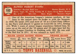 1952 Topps Baseball #152 Al Evans Red Sox EX-MT 486264