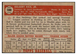 1952 Topps Baseball #100 Del Rice Cardinals EX-MT 486267