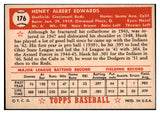 1952 Topps Baseball #176 Hank Edwards Reds EX-MT 486271